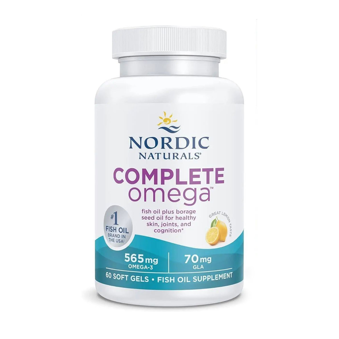 Омега комплекс Nordic Naturals Complete Omega, зі смаком лимону, 60 гелевих капсул